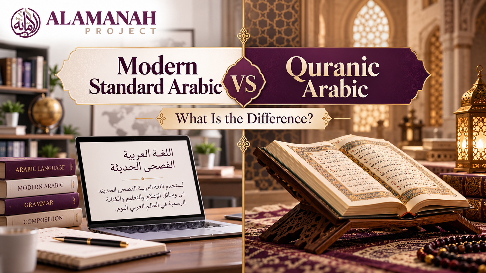Modern Standard Arabic vs Quranic Arabic differences explained for students